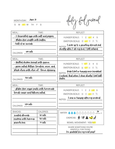 Mindful Eating Journal Printable, Intuitive Eating Journal, Daily Food Diary, Food Sensitivities Log Pages, Meal Planner, PDF Download goodnotesplanner #2024planner⚫ Eating Journal Food Diary, Diet Diary Journals, Meal Log Bullet Journal, Daily Food Log Printable Free, Wl Journal, Food Sensitivity Journal, Food Diary Ideas, Food Journal Ideas, Eating Diary