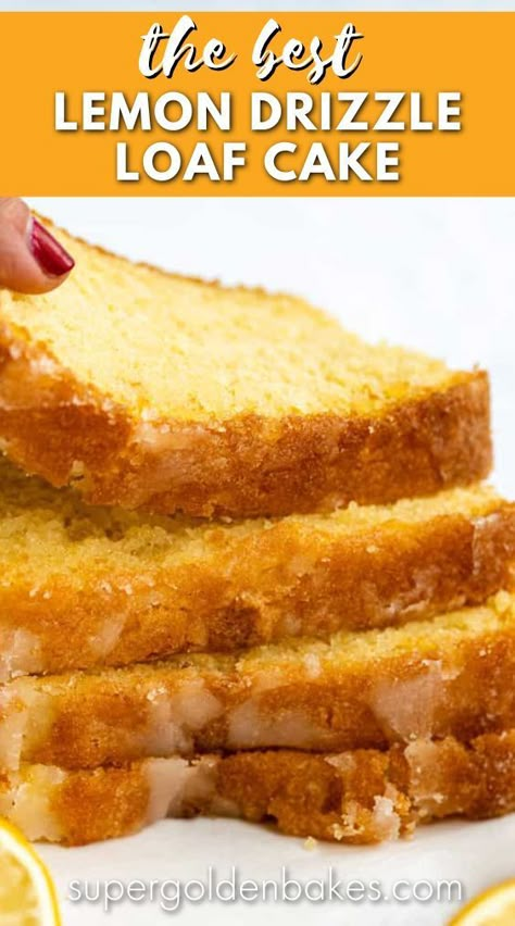 Easy Lemon Drizzle Cake Recipes, One Bowl Lemon Cake, Best Lemon Drizzle Cake Recipe, Quick Lemon Cake, Lemon Drizzle Loaf Cake, Lemon Drizzle Loaf, Small Lemon Cake Recipe, Busy Day Cake Recipe, Best Lemon Drizzle Cake