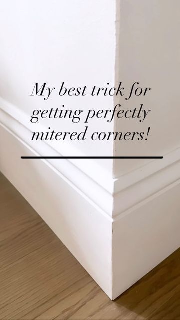 Trim And Baseboard Ideas, Painting Trim Tips, Outside Corner Moulding, Remodeling Hacks, Diy Crown Molding, Product Instagram, Trim Carpentry, Hallway Makeover, Baseboard Trim