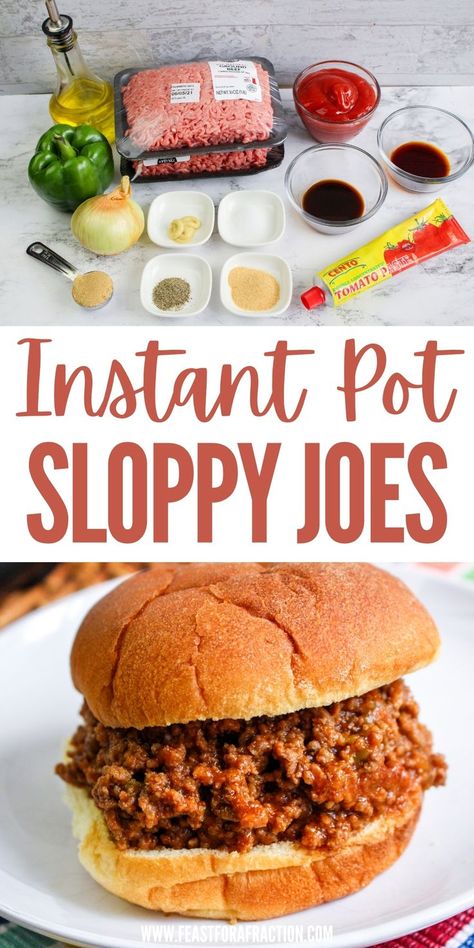 Instant Pot Sloppy Joes, Beef Recipe Instant Pot, Homemade Sloppy Joes, Sloppy Joes Recipe, Turkey Chili, Ground Beef Recipes Easy, Sloppy Joe, Easy Instant Pot Recipes, Instant Pot Dinner Recipes