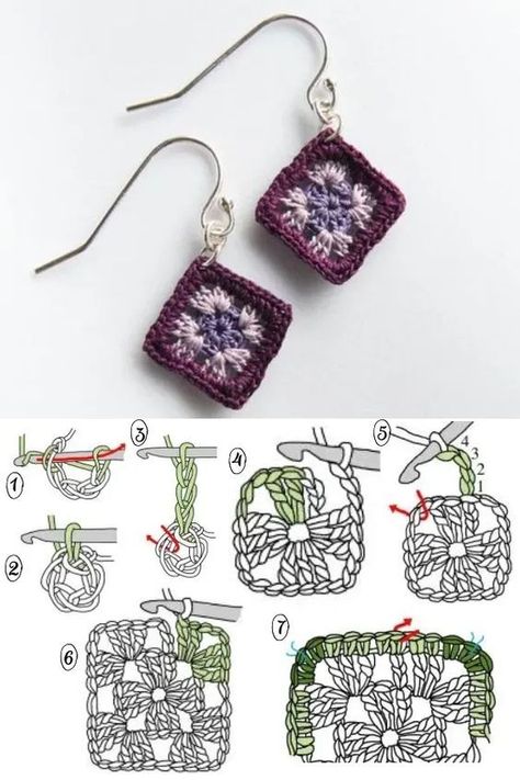 Crochet Earrings For Summer - Add Style And Comfort To Your Outfits Diy Crochet Jewelry, Crochet Jewlery, Crochet Jewelry Patterns, Crochet Earrings Pattern, Quick Crochet, Diy Crochet Projects, Handmade Jewelry Gift, Free Crochet Patterns, Earring Patterns