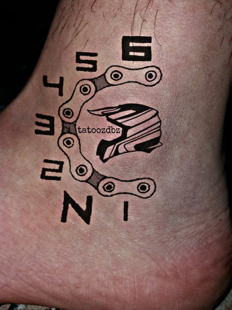 Dirt Bike Tattoos, Bike Tattoo Motorcycles, Small Motorcycle Tattoo, Bike Tattoo Design, Biker Tattoos For Men, Motorcycle Tattoos For Men, Biking Tattoo, Motorcycle Tattoo Designs, Bikers Tattoo