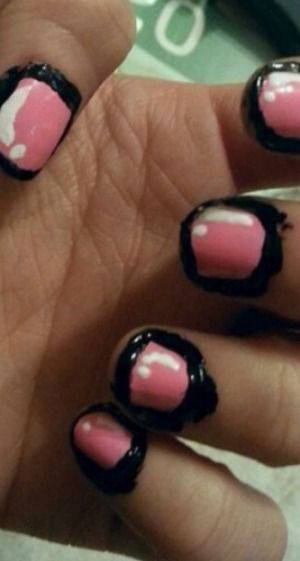 image Comic Book Nails, Book Nails, Fail Nails, Bad Nails, Cartoon Nails, Easy Nail Art Designs, Black Manicure, Pink Polish, Alyce Paris