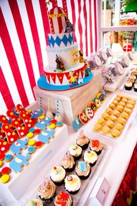 Dessert table, cookies ,cake ,cupcakes u can add more ! #carnival inspired party Circus Cupcakes Carnival, Carnival Dessert Table Ideas, Circus Theme Dessert Table, Circus Dessert Table, Carnival Dessert Table, Dessert Table Cookies, Carnival Themed Cakes, Carnival Birthday Cakes, Circus Birthday Cake