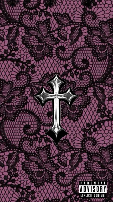 Y2k Monster High Wallpaper, Purple Wallpaper Hello Kitty, Wallpaper Backgrounds Goth, Goth Hello Kitty Wallpaper, Pink Goth Background, Emo Hello Kitty Wallpaper, Pink Lace Wallpaper, Pink Goth Wallpaper, Goth Wallpaper Aesthetic