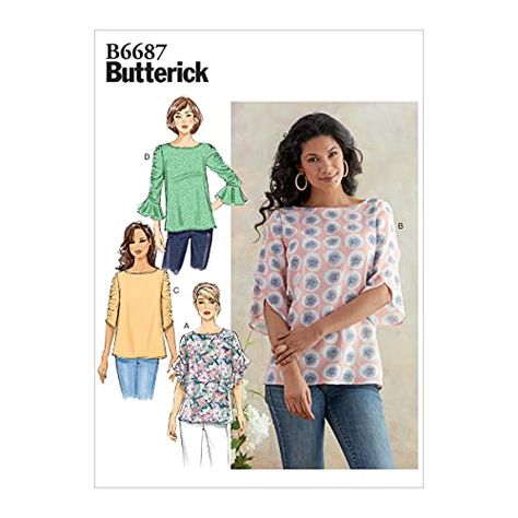 Sleeve Variations, Seam Binding, Top Sewing, Butterick Pattern, Paper Sewing Patterns, Butterick Sewing Pattern, Blouse Pattern Sewing, Pattern Brands, Top Sewing Pattern