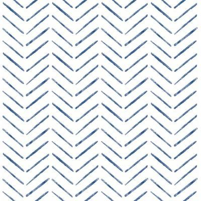 Hall Colour, Indigo Wallpaper, Blue Vinyl, Peel Stick Wallpaper, Chevron Design, Geometric Wallpaper, Vinyl Wallpaper, Wallpaper Samples, Blue Wallpapers