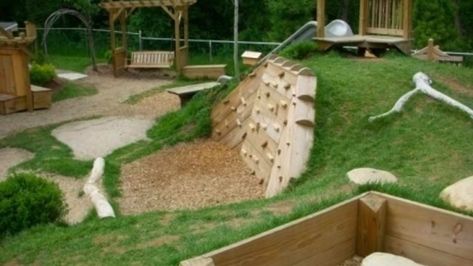 We hope these natural playground ideas inspire you to create your own eco-friendly, organic play space for your preschoolers to actively explore nature. Natural playgrounds are one of the most... Play Grounds, Natural Play Spaces, Playground Garden, Natural Playgrounds, Outdoor Play Space, Outdoor Play Spaces, Playground Ideas, Outdoor Play Areas, Diy Playground