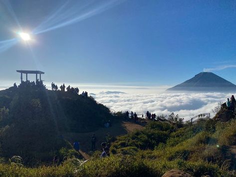 Sikunir Hill is the highest hill in the Dieng Plateau, and the Dieng is the highest plateau on Java Island at 2.093 meters above sea level. Admin #sikunir #dieng #plateau #java #island #sindoro #sembungan Dieng Wonosobo, Bukit Tinggi, Golden Sunrise, Java Island, Central Java, Service Trip, Sea Level, Tour Operator, Sunrise Photography