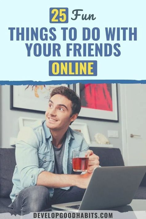 If you are looking for a way to connect with remote friends and family. Or simply places to have fun with friends when they are not around, here are some fun online activities you can do with your friends. #funactivities ##thingstodo #funthings Friendship Pics, Online Friendship, Boyfriend Advice, Self Help Skills, Things To Do With Friends, Diy Fountain, Friend Activities, Fun Activities To Do, Online Friends