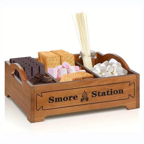 S' Station Wood S Caddy Holder Handle Outdoor - Temu Smores Caddy, S'mores Tray, S'mores Box, Smores Kit, Campfire Accessories, Smores Sticks, Smores Station, Smores Maker, Smores Kits