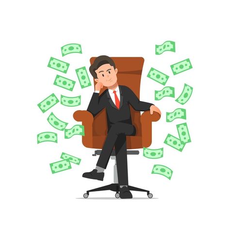 Boss Chair, Rich Money, The Boss, Premium Vector, Money