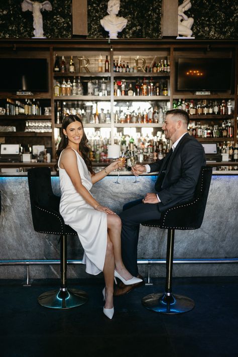 Bar Couple Photoshoot, Fiance Photoshoot, Bar Wedding Photos, Husband And Wife Photoshoot, Wife Photoshoot, One Year Photoshoot, Bar Engagement Photos, Bar Photoshoot, Proposal Shoot