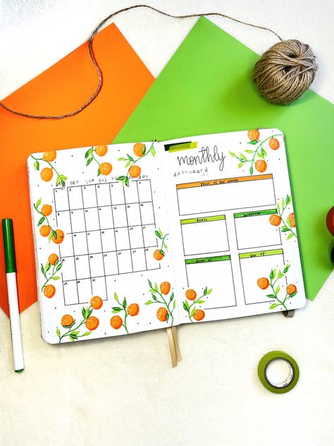 this time i decided to go with a one-page calendar & i mixed it up with a monthly dashboard! 🍊 #bulletjournal #bujo #bulletjournaling #bujocalendar #bujoideas #bujoinspiration #bulletjournalmonthlylog #monthlylog Bujo Monthly Dashboard, Monthly Dashboard Bullet Journal, Calendar Bujo, Monthly Dashboard, Journal Diy, Bujo Ideas, Bullet Journal Diy, Sketch Notes, Bullet Journal Themes