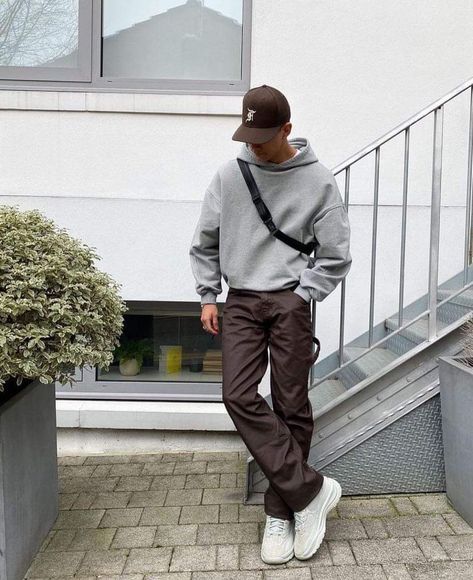 Mens Modern Fashion on Instagram: “What’s your favourite casual fit 1,2,3,4 or 5?🤔 Follow @the.modernfashion Follow @the.modernfashion Dm for promotion. #streetwearstyle…” Grey Essentials Hoodie Outfit Men, Men’s Street Wear Fashion, Cream Shoes Outfit Men, Guys Clothes Style Mens Fashion, Outfit Hombre Casual, Spiritual Fashion, Outfits Men Streetwear, Herren Style, Trendy Boy Outfits