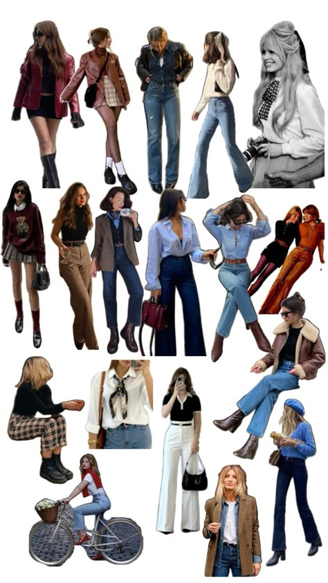 23 Year Old Outfits Casual, French New Wave Style, Winter Inspo Outfits Fall Street Styles, Caramel Shoes Outfit, Rustic Aesthetic Outfits, Rustic Casual Outfits, Autumn Boho Outfits, 90s Fall Outfits, Broad Shoulder Women Outfits