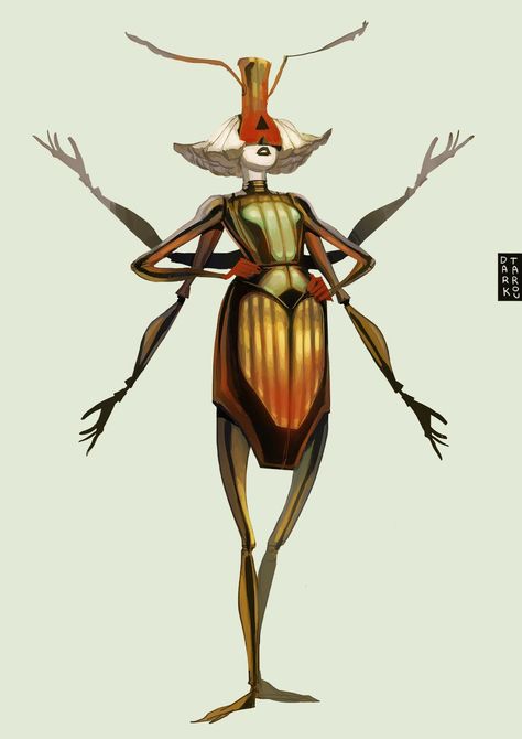 Beetle Girl, Girl Doodle, Alien Concept Art, Creature Concept Art, Creature Concept, Character Ideas, Fairy Art, Monster Girl, Creature Design