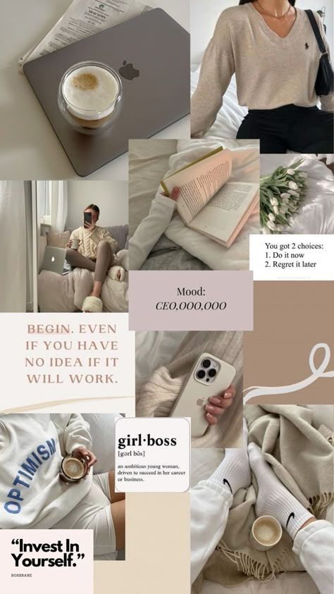 Job Wallpaper Aesthetic, Aesthetic Work Wallpaper, Beige Vision Board, Vision Board Wallpaper Aesthetic, Job Wallpaper, Work Wallpaper, Cinematic Aesthetic, Vision Board Collage, Dream Motivation