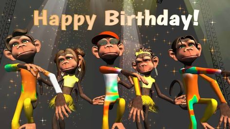 Birthday Cake Images, Pics, Wishes - Funny Happy Birthday Song. Monkeys Sing Happy Birthday Happy Birthday Monkey Funny, Monkey Happy Birthday, Singing Birthday Wishes Songs, Happy Birthday Songs Funny, Funny Happy Birthday Song Videos, Happy Birthday Text Message, Funny Happy Birthday Gif, Happy Birthday Song Video, Birthday Songs Video