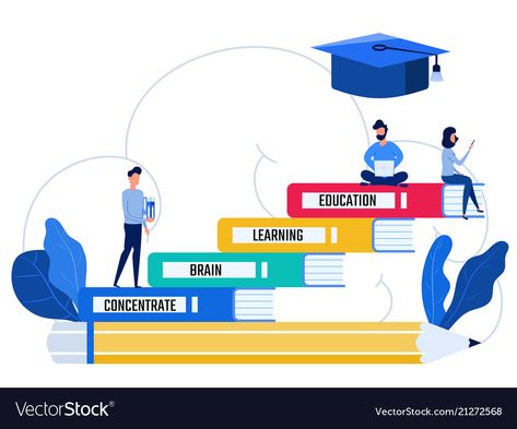 Stairs Illustration, Book Stairs, Student Cartoon, Illustration People, Man Sketch, Flat Design Illustration, Education For All, Stair Steps, World Literature