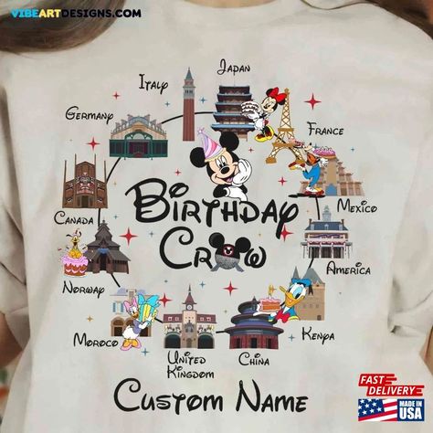 Personalized Mickey And Friends Epcot Birthda Shirt Disney Birthday Matching T-Shirt Boy Girl Squad Crew Tee Hoodie Unisex Check more at https://vibeartdesigns.com/product/personalized-mickey-and-friends-epcot-birthda-shirt-disney-birthday-matching-t-shirt-boy-girl-squad-crew-tee-hoodie-unisex/ Birthday Squad Shirt, Birthday Group Shirts, Friends Shirts, T Shirt Boy, Disney Birthday, Group Shirts, Disney Dream, Friends Shirt, Mickey And Friends