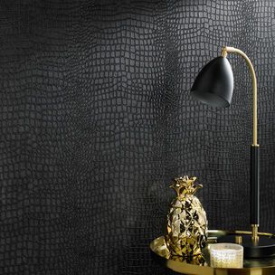 Crocodile Wallpaper, Simple Dresser, Glamorous Room, Tapete Gold, Graham Brown, Elegant Wallpaper, Animal Print Wallpaper, Bold Wallpaper, How To Hang Wallpaper