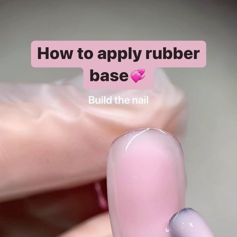 Rubber Nail Base, Gel Base Nails, Nails Rubber Base, Rubber Nail Gel, How To Apply Rubber Base Gel, Rubber Base Gel Nails Ideas, Rubber Base Nail Designs, Rubber Base Gel Nails Tutorial, Rubber Gel Nails Ideas