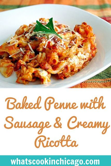 Pasta With Sausage And Ricotta, Creamy Ricotta Pasta, Penne With Sausage, Balsamic Chicken Pasta, Baked Pasta Casserole, Sausage Penne, Sausage Pasta Bake, Cheesy Chicken Pasta, Penne Pasta Recipes