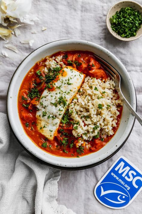 Poached Halibut With Tomato Coconut Curry | Walder Wellness, Dietitian Halibut Curry, Clean Eating Dinner Ideas, Poached Halibut, Cottage Cheese Pasta, Affordable Meals, Halibut Recipes, Easy Brunch Recipes, Healthy Yogurt, Cozy Dinner