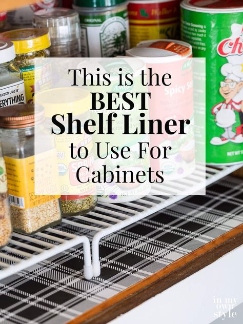 If you are updating, cleaning out or organizing your kitchen cabinets and are looking for the best shelf liner, here are the best options I have found that are stylish and not just boring Contact style shelf liner. Line Kitchen Cabinets Shelves Shelf Liners, Cabinet Drawer Liner Ideas, Shelf Liner Ideas Kitchen Cabinets, Kitchen Cupboard Liner Ideas, Pretty Shelf Liner, Kitchen Shelf Liners Cabinets, Best Kitchen Cabinet Liners, Drawer Liners Ideas, Cabinet Liner Ideas Kitchen