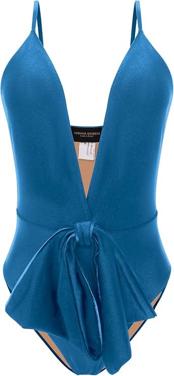 Amazon.com: ADRIANA DEGREAS, Bain Couture Plunge Swimsuit With Bow : Luxury Stores Fancy Lunch, Fancy Lunches, Amazon Luxury, High End Handbags, Pool Wear, Lunch With Friends, Adriana Degreas, Plunge Swimsuit, Lifestyle Trends