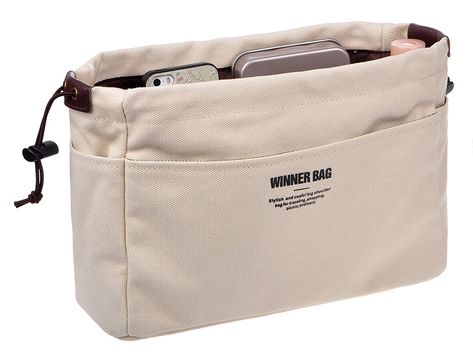 Vercord Canvas Handbag Organizers, Sturdy Purse Insert Organizer Bag in Bag (Beige, Large): Amazon.ca: Gateway Purse Organizer Insert, Purse Insert, Canvas Storage, Bag Insert, Canvas Purse, Best Purses, Organize Fabric, Travel Storage Bag, Handbag Organization