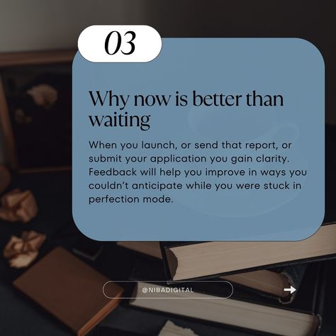 Are you stuck in perfection paralysis? 🙋‍♀️ We’ve all been there—endlessly tweaking fonts, colours, and layouts, waiting for everything to be just right before hitting publish, before hitting send on the report or before submitting our application. But here’s the truth: perfection doesn’t exist. ✨ In fact, ‘Done is better than perfect.’ When you get it done, you gain momentum, feedback, and the chance to improve as you go. Ready to hand over some of that stress? My website templates take... Perfection Paralysis, Now Is Good, Get It Done, You Get It, Website Templates, Getting Things Done, Website Template, The Truth, My Website