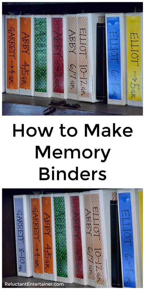 An inexpensive way to make a scrapbook for your child's school memories or achievements: How to make memory binders (Costco binders and sheet protectors). #memorybinders #keepsakes #preservingkeepsakes #binders Memories Organization Ideas, How To Organize Keepsakes, Scrapbook Binder Ideas, Binder Scrapbook Ideas, Child Keepsake Storage, Organizing Kids School Memories, School Memory Boxes, Memory Binder, School Memory Binder