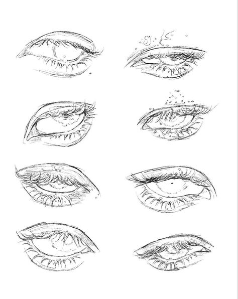 قلم حبر جاف, Eye Drawing Tutorials, Výtvarné Reference, Desen Anime, Drawing Expressions, Anime Eye Drawing, Digital Painting Tutorials, Anime Drawings Tutorials, Anatomy Art