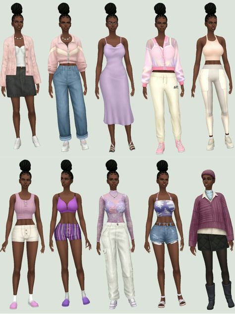 #lookbook#sims4#lookbooksims4nocc#lookbooksims4#nocc Sims 4 Shadowhunters, Sims 4 Look Book No Cc, Sims 4 Nocc Outfits, Sims 4 Base Game Outfits Ideas, Sims4 Outfits, Sims4 Lookbook, Ts4 Lookbook, Cc Lookbook, Sims Outfits