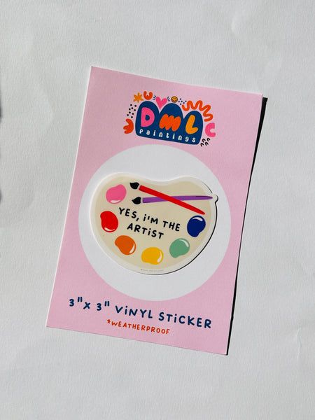 "Artist" Sticker Artist Product Ideas, Gifts For Graphic Designers, Sticker Pack Packaging, Thermal Printer Sticker Ideas, Sticker Collection Aesthetic, Sticker Shop Ideas, Artist Starter Pack, Sticker Packaging Ideas, Gemini Dragon