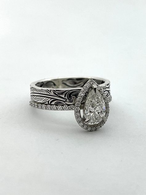 Western Wedding Rings Sets, Western Wedding Bands, Western Engagement Rings, Western Wedding Rings, Country Western Wedding, Western Rings, Western Themed Wedding, Cowgirl Wedding, Dream Wedding Ring