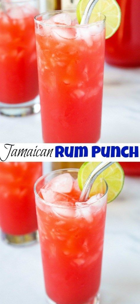 Jungle Juice With Malibu Rum, Rum Fruit Punch, Alcohol Punches For A Party, Non Alcoholic Rum Punch, Summer Rum Punch, Jamaican Cocktails Drink Recipes, Summer Cocktail Recipes Rum, Best Rum Punch Recipe, Spice Rum Drinks