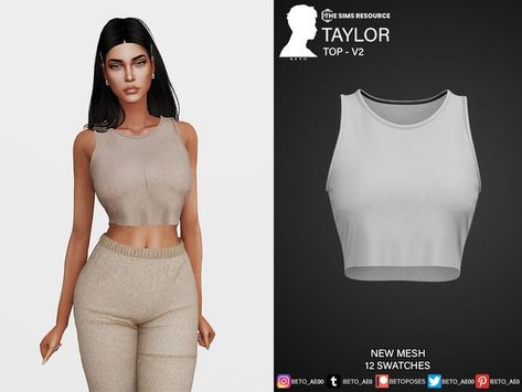 Sims 4 Cc White Crop Top, Sims 4 Cc White Shirt, Sims 4 White Shirt, Sims 4 Cc Athletic Wear, Sims 4 Cc Shirts Female, Sims 4 Crop Top, Female Cc Sims 4, Toddler Cc Sims 4, Clothes Teen