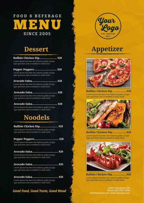 Menu Poster, Yellow Food, Food Promotion, Restaurant Poster, Food Cafe, Food Banner, Yellow Theme, Yellow Foods, Menu Food