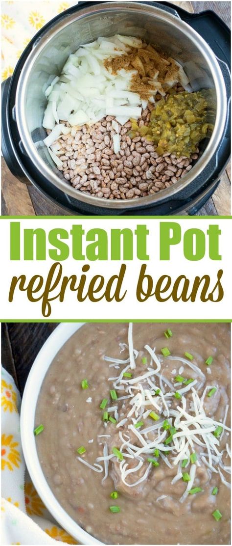 Pressure Cooker Refried Beans, Instant Pot Refried Beans, Homemade Refried Beans, Refried Beans Recipe, Frijoles Refritos, Salad Pasta, Easy Instant Pot Recipes, Instant Pot Dinner Recipes, Instapot Recipes