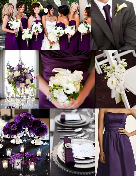 Deep Purple Wedding Ideas  #Purple wedding receptions ... Wedding ideas for brides, grooms, parents & planners ... https://itunes.apple.com/us/app/the-gold-wedding-planner/id498112599?ls=1=8 … plus how to organise an entire wedding, without overspending ♥ The Gold Wedding Planner iPhone App ♥ Deep Purple Wedding, Purple And White Wedding, Purple Wedding Inspiration, Wedding Color Scheme, Purple Stuff, Purple Bridesmaids, Purple Bridesmaid Dresses, White Bouquet, Wedding Wishes