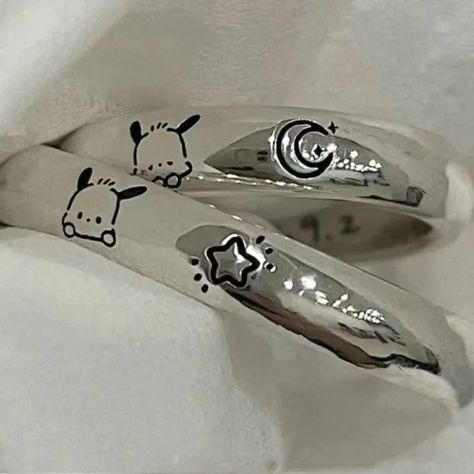 Just found this amazing item on AliExpress. Check it out! $1.19 50％ Off | Kawaii Sanrio Ring Anime Character Hello Kitty Pochacco Couple Silver Ring Fashionable Adjustable Ring Accessories Kids Gift Pochacco Necklace, Pochacco Clothes, Pochacco Items, Sanrio Rings, Pochacco Aesthetic, Pochacco Stuff, Anime Rings, Hello Kitty Ring, Couple Gift Ideas