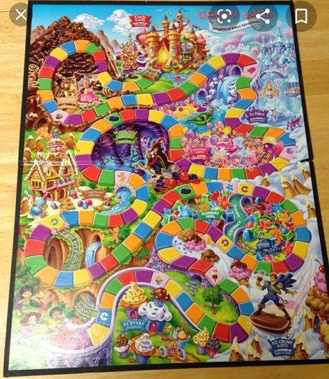 Candy land game board Candy Land Characters, Candy Land Board, Modeling Practice, Candyland Board Game, Board Game Template, Boys Playroom, Person Drawing, Candy Land Theme, 2000s Nostalgia