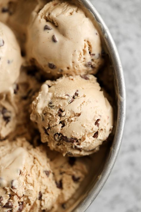 Sturbridge Bakery, Ice Cream No Churn, Coffee Ice Cream Recipe, Ice Cream Photography, Healthy Italian, Italian Dessert, Chocolate Chip Ice Cream, Coffee Ice, Ninja Creami