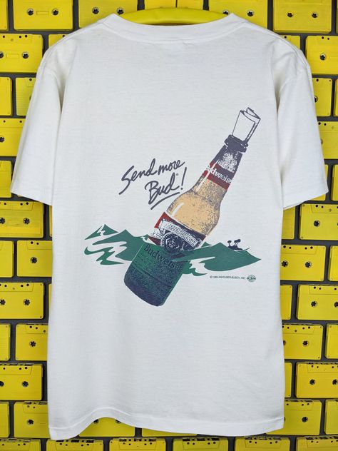 Vintage Budweiser Shirt, Bud Beer, Budweiser Shirt, 90s Culture, Bar Shirt, Luke Combs, Culture Fashion, All Photo, Beer Design