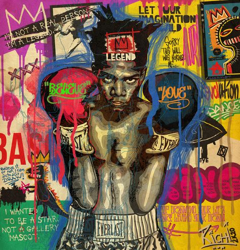 Jm Basquiat, Basquiat Art, Urbane Kunst, Pop Art Portraits, Jean Michel Basquiat, Art Graffiti, Art Pop, African American Art, Arte Pop