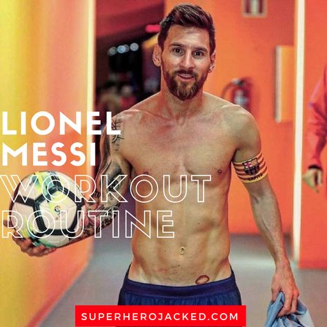 Lionel Messi Workout Routine Footballer Workout Routine, Messi Workout, Soccer Player Workout, Superhero Jacked, Celebrity Workout Routine, Argentine Football, Football Skills, Football Workouts, Hamstring Workout