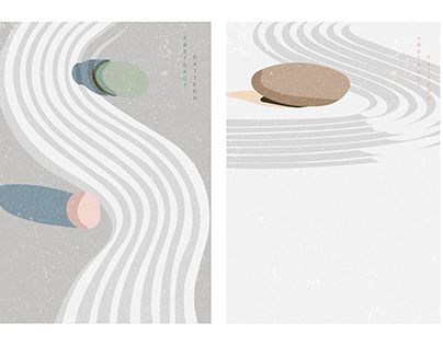 Zen Garden Illustration, Zen Garden Drawing, Zen Illustration, Mini Rock Garden, Zen Wallpaper, Wall Layout, Cover Design Inspiration, Garden Background, Mini Rock